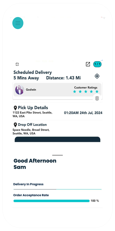 Moovn app screens on a mobile device